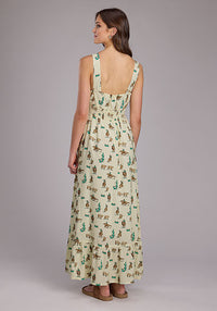 Roper Women's Ropers Print Maxi Sundress in White
