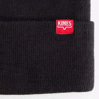 Kimes Ranch Solid Black Clip Tag Logo Beanie