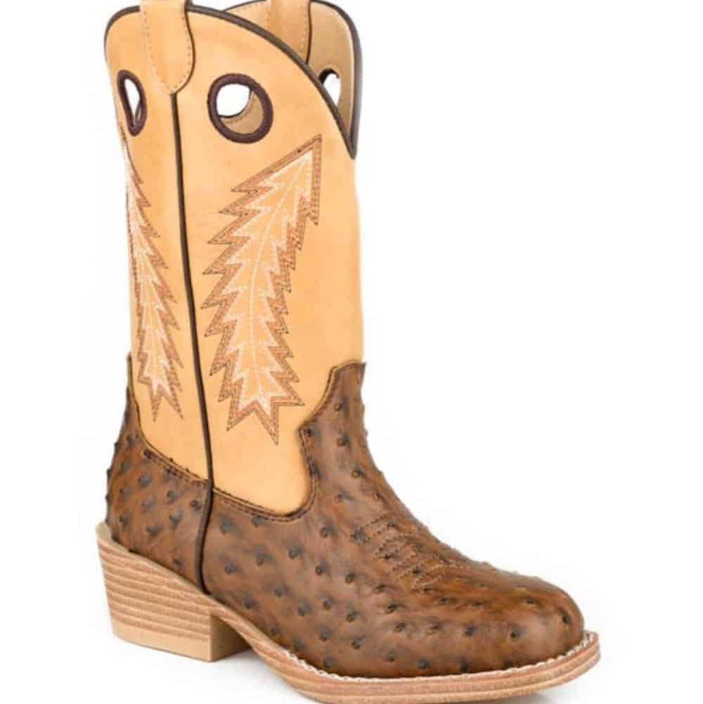 Roper square toe ostrich foot skin Los Altos Men main image 2