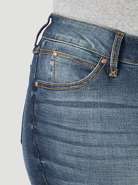 Wrangler Retro Women's Mae Mid Rise Bootcut Jean in Dark Blue (Available in Regular & Plus Sizes)