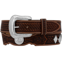 Tony Lama Men's Stillwater Creek Concho Belt in Tan