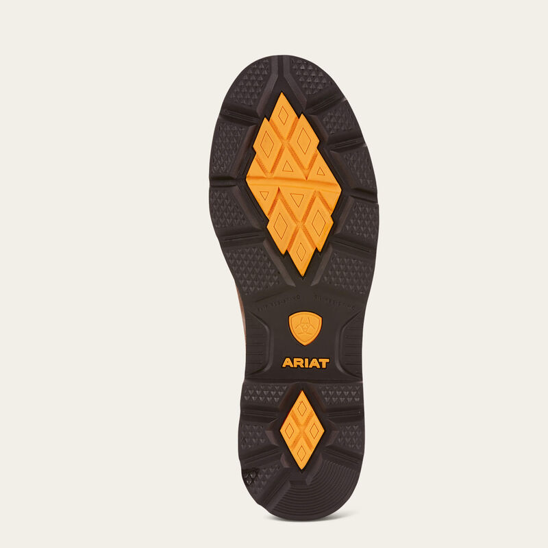 Ariat Men's Groundbreaker Chelsea Waterproof Steel Toe Work Boot in Dark Brown