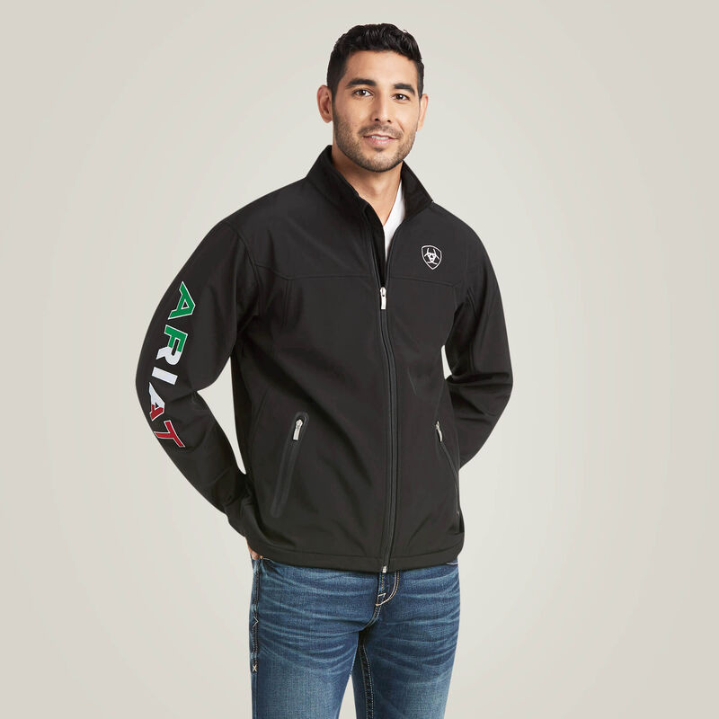 Ariat Men's Black New Team Softshell MEXICO Jacket – Branded Country Wear
