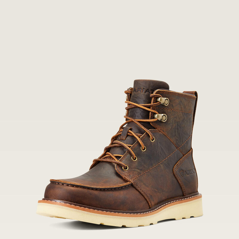 Ariat Brown Leather Recon Country Boots Distressed Brown ARIAT SHOES | Recon Country Distressed Brown Lace Up  main image 3