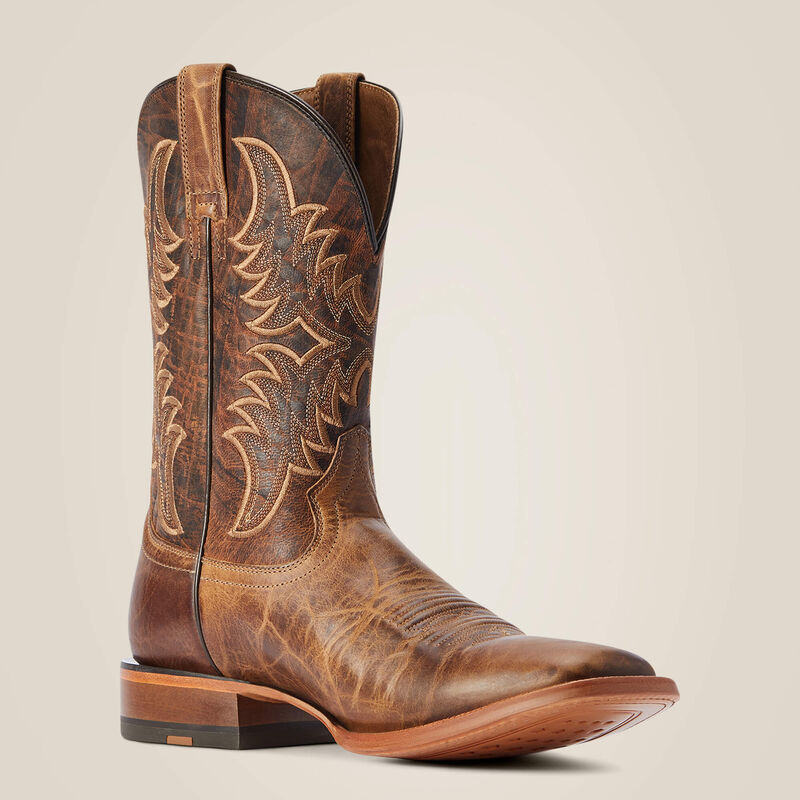 Ariat Men's Point Ryder Western Boot in Dry Creek Tan/Burnt Brown