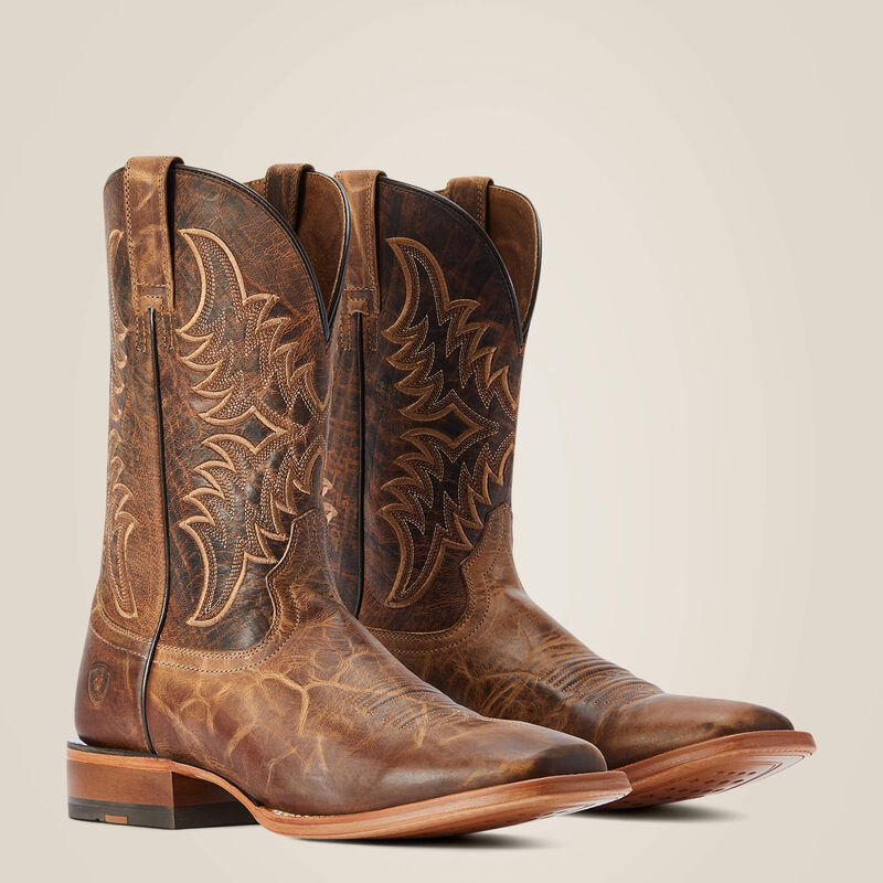 Ariat Men's Point Ryder Western Boot in Dry Creek Tan/Burnt Brown