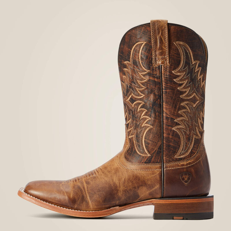 Ariat Men's Point Ryder Western Boot in Dry Creek Tan/Burnt Brown