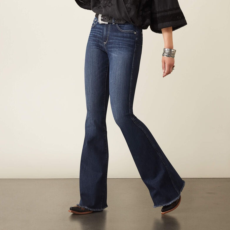 Classic Dark Wash Flare Jeans - All Bottoms