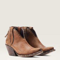 Ariat Women's Greeley Western Bootie - Naturally Distressed Brown
