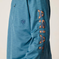 Ariat Men's Mallard Blue Team Logo Quarter Zip Sweatshirt