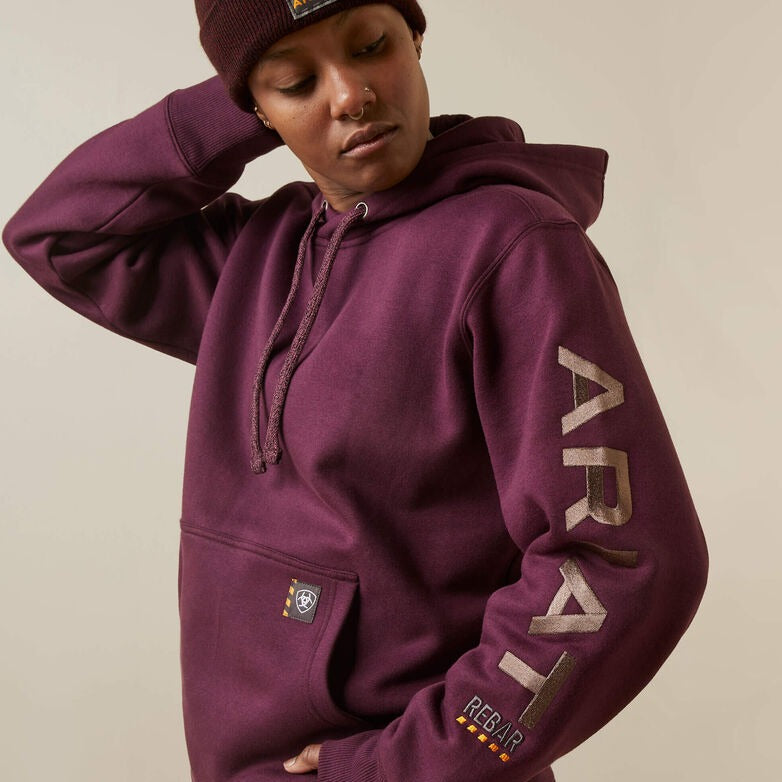 Purple store graphic hoodie