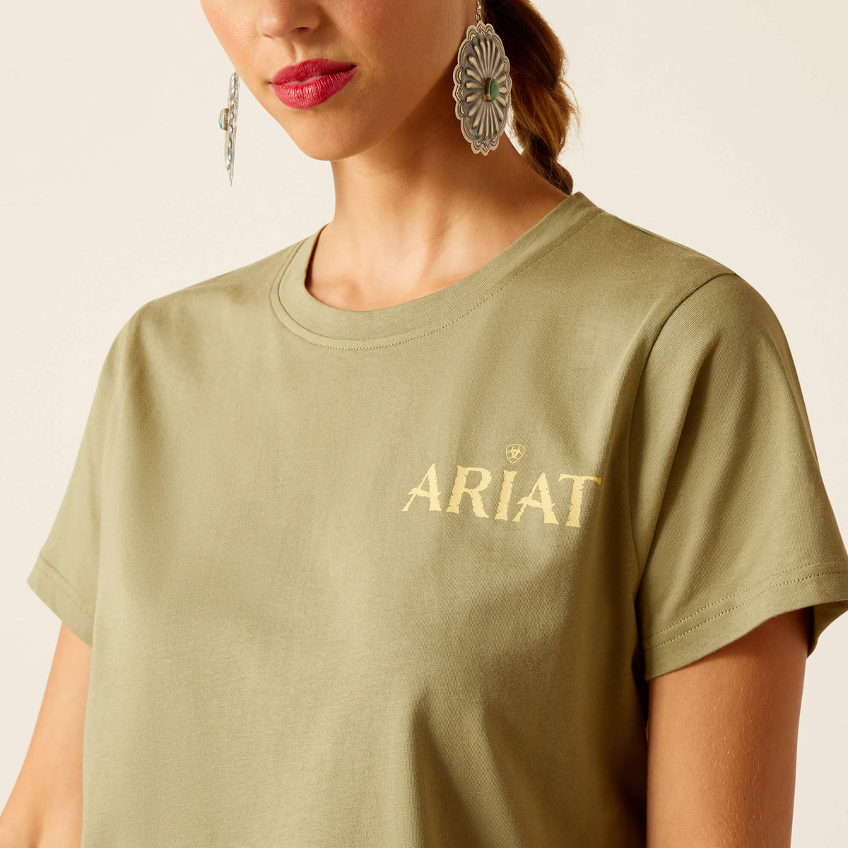 Ariat Women's Desert Scene T-Shirt in Oil Green (Available in Plus Sizes)