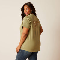Ariat Women's Desert Scene T-Shirt in Oil Green (Available in Plus Sizes)