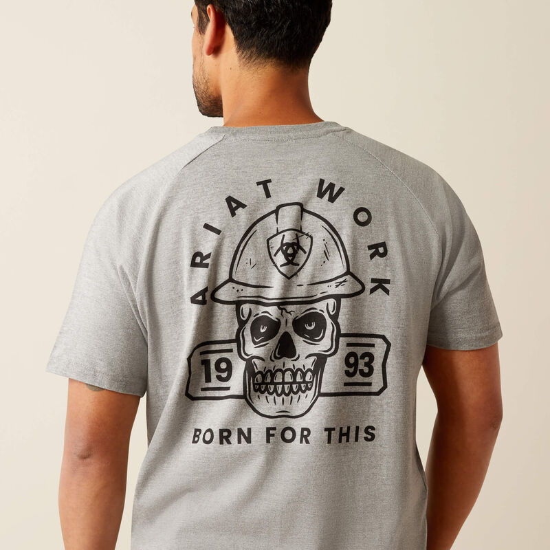 Ariat Men's Rebar Cotton Strong Hardhead T-Shirt in Heather Grey