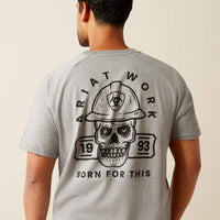 Ariat Men's Rebar Cotton Strong Hardhead T-Shirt in Heather Grey