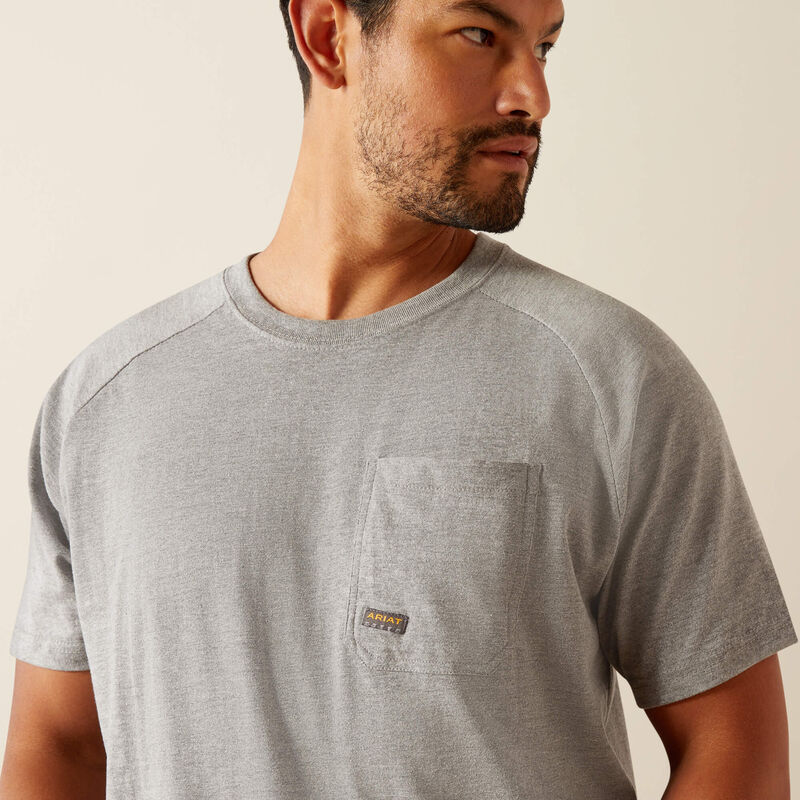 Ariat Men's Rebar Cotton Strong Hardhead T-Shirt in Heather Grey