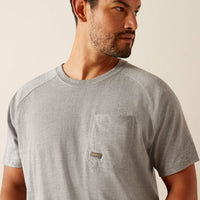 Ariat Men's Rebar Cotton Strong Hardhead T-Shirt in Heather Grey