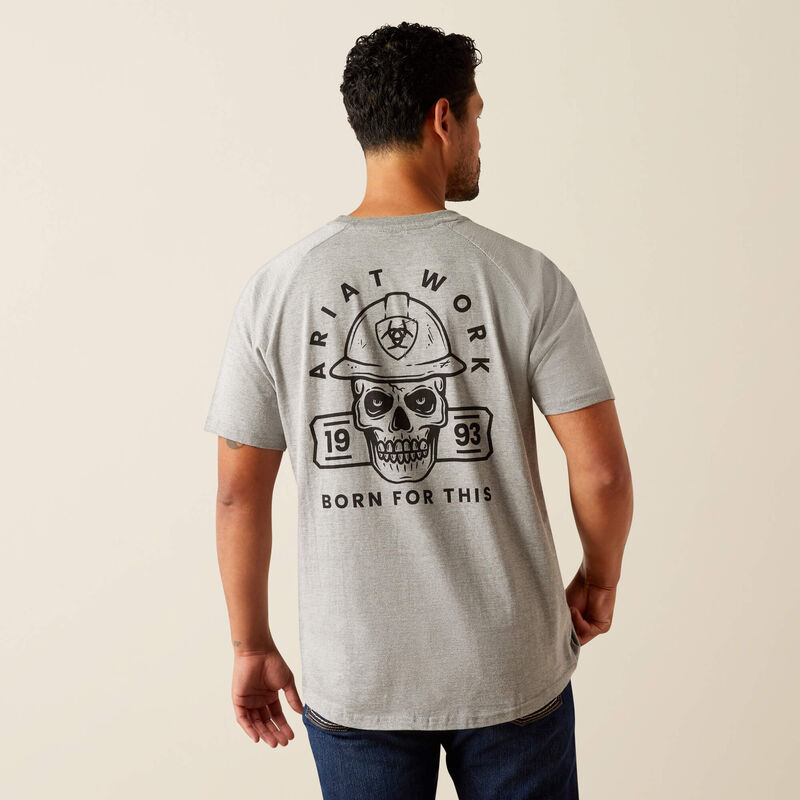 Ariat Men's Rebar Cotton Strong Hardhead T-Shirt in Heather Grey