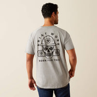 Ariat Men's Rebar Cotton Strong Hardhead T-Shirt in Heather Grey