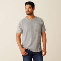 Ariat Men's Rebar Cotton Strong Hardhead T-Shirt in Heather Grey