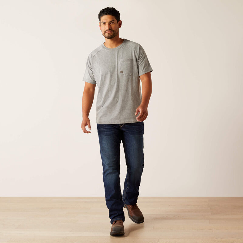 Ariat Men's Rebar Cotton Strong Hardhead T-Shirt in Heather Grey