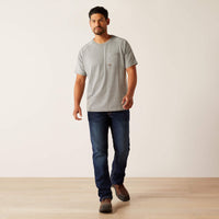 Ariat Men's Rebar Cotton Strong Hardhead T-Shirt in Heather Grey