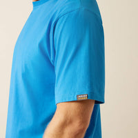 Ariat Men's Rebar Cotton Strong Solid T-Shirt in French Blue