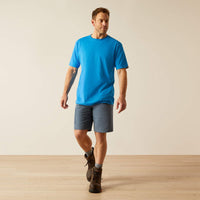 Ariat Men's Rebar Cotton Strong Solid T-Shirt in French Blue