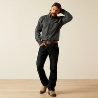 Ariat Men's L/S Gustav Classic Fit Western Button Down Shirt in Black Floral Geometric