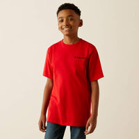 Ariat Boy's Proud Farmer Graphic Logo T-Shirt in Redline