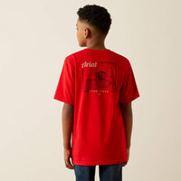 Ariat Boy's Proud Farmer Graphic Logo T-Shirt in Redline