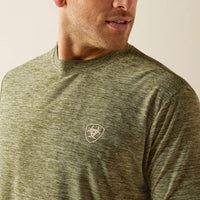 Ariat Men's Tree Bark Camo Charger Logo Graphic T-Shirt in Dark Olive