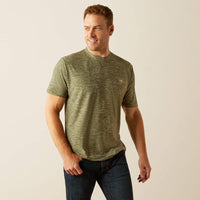 Ariat Men's Tree Bark Camo Charger Logo Graphic T-Shirt in Dark Olive