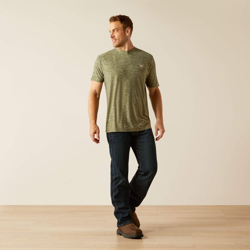 Ariat Men's Tree Bark Camo Charger Logo Graphic T-Shirt in Dark Olive