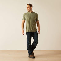 Ariat Men's Tree Bark Camo Charger Logo Graphic T-Shirt in Dark Olive