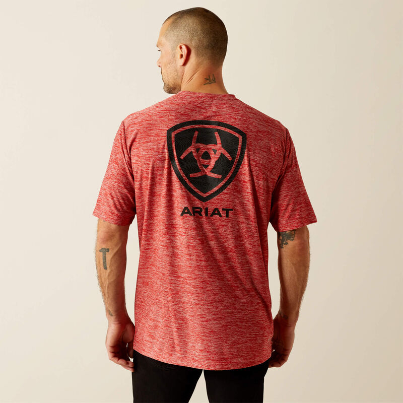 Ariat Men's Thematic Logo Charger T-Shirt in Haute Red