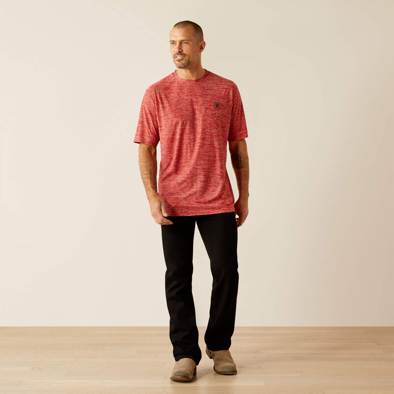 Ariat Men's Thematic Logo Charger T-Shirt in Haute Red