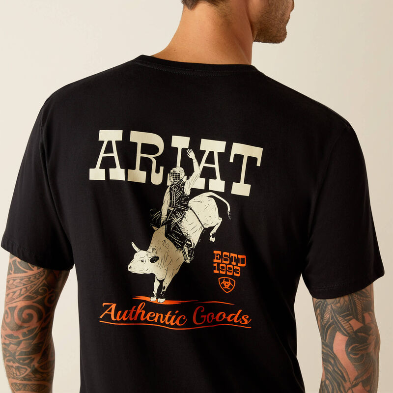 Ariat Men's Bull Riding Graphic T-Shirt in Black