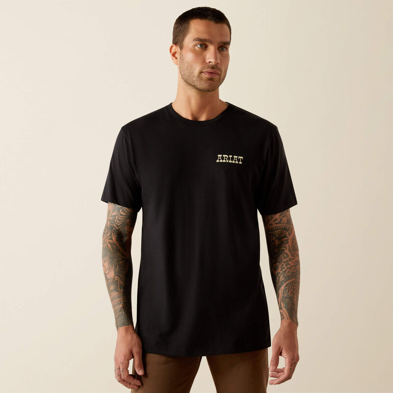 Ariat Men's Bull Riding Graphic T-Shirt in Black