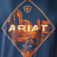 Ariat Men's Southwestern Diamond Valley T-Shirt in Space Blue