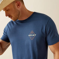 Ariat Men's Southwestern Diamond Valley T-Shirt in Space Blue