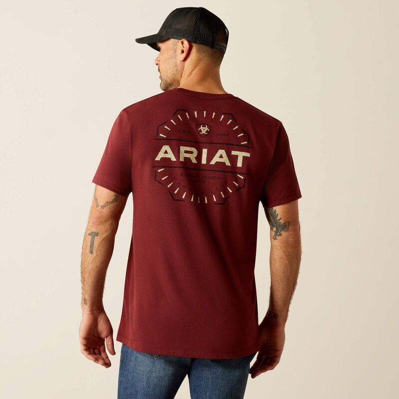 Ariat Men's Explorer Classic T-Shirt in Crimson Red Heather