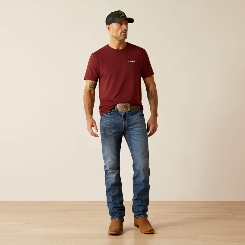 Ariat Men's Explorer Classic T-Shirt in Crimson Red Heather