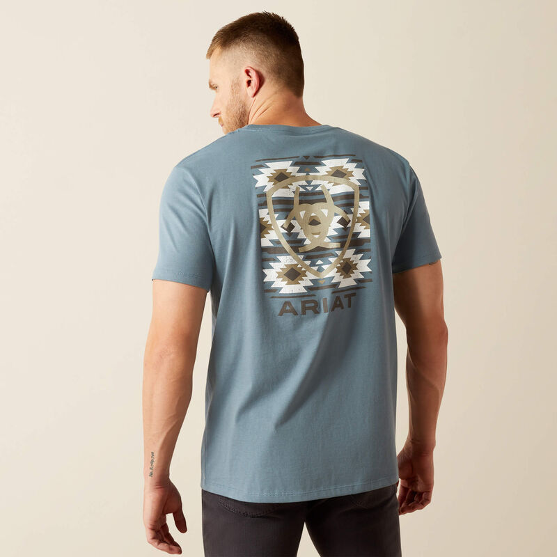 Ariat Men's Eagle Rock Logo Graphic T-Shirt in Light Denim