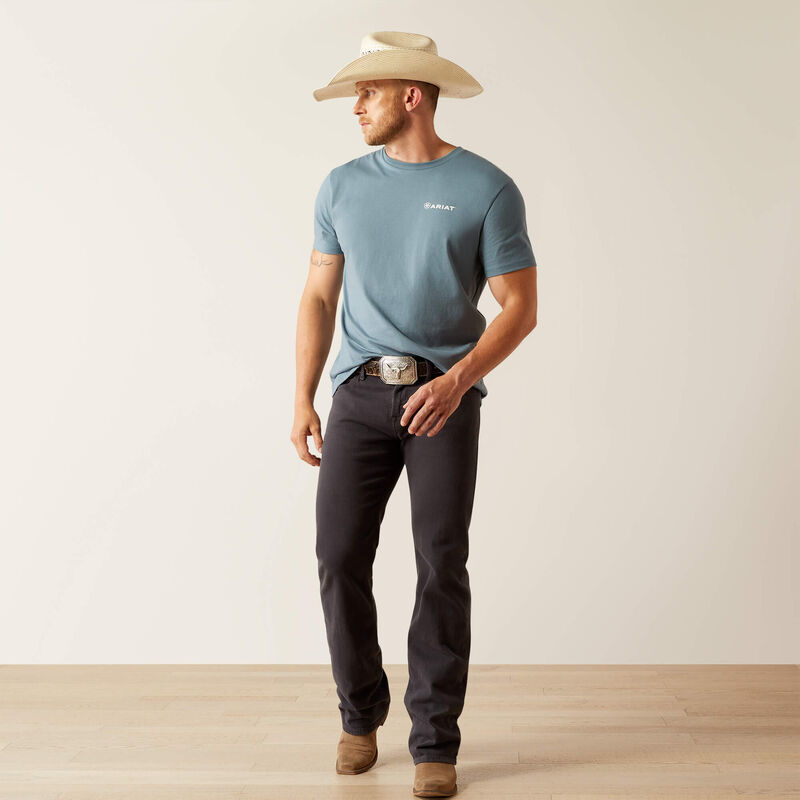 Ariat Men's Eagle Rock Logo Graphic T-Shirt in Light Denim