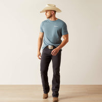 Ariat Men's Eagle Rock Logo Graphic T-Shirt in Light Denim