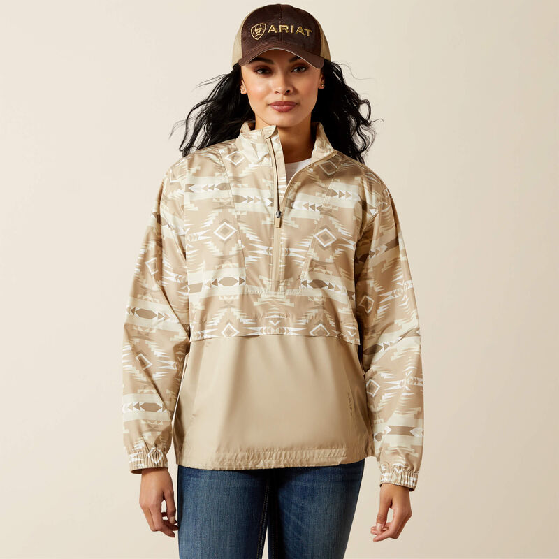 Ariat Women's Whisper Pullover Jacket In White Pepper