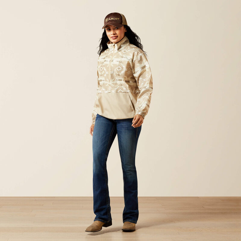 Ariat Women's Whisper Pullover Jacket In White Pepper