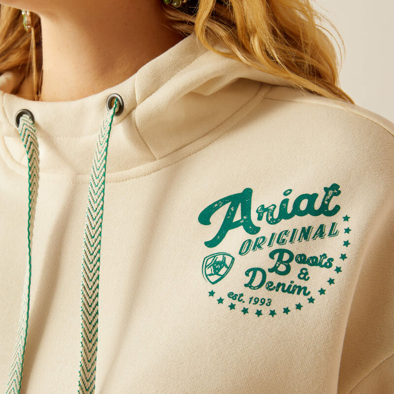 Ariat Women's Essential Logo Hoodie in Summer Sand (Available in Plus Sizes)