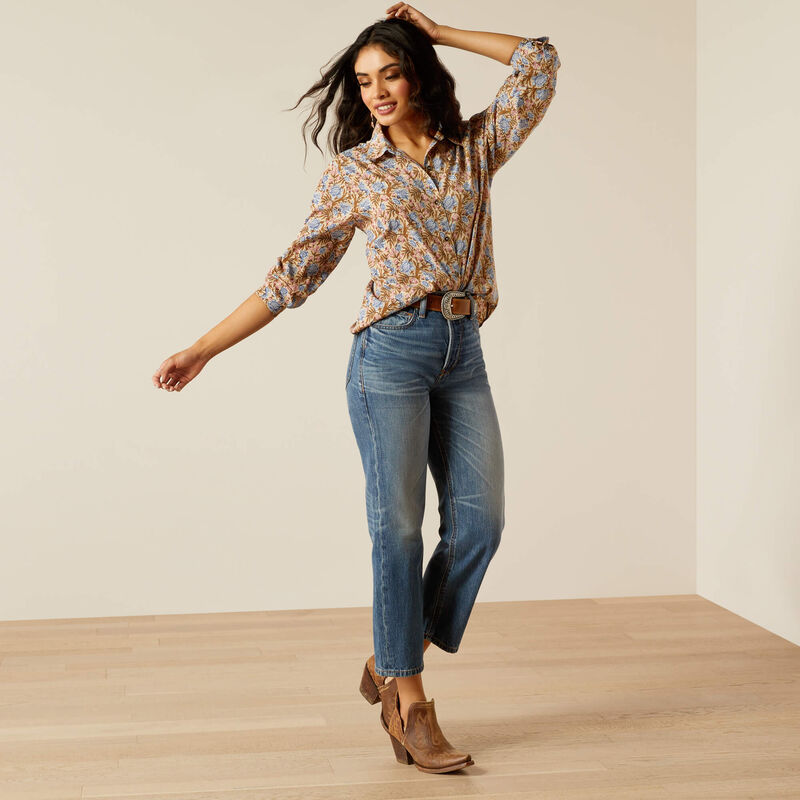 Ariat Women's Homestyle L/S Western Button Down Shirt in Prairie Floral